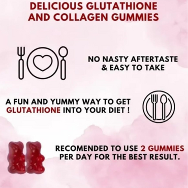 Glutathione Collagen Glow Cranberry Organic Gummies (60)