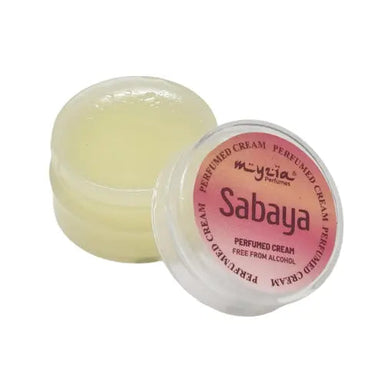 Myzia Sabaya Perfumed Body Cream – 10g Each, Pack of 12 | Youthful, Fresh Scent with Deep Hydration