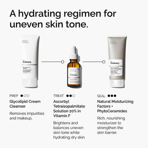 The Ordinary Ascorbyl Tetraisopalmitate Solution 20% in Vitamin F – Brightening & Antioxidant Serum