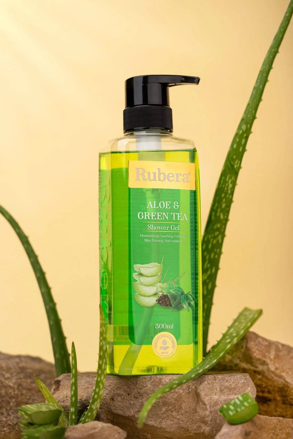 Rubera Aloe Vera & Green Tea Shower Gel – Hydrating & Refreshing Cleanser (1000ml)