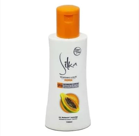 Silka Papaya Skin Whitening Lotion with Herbal Extracts (100ml)