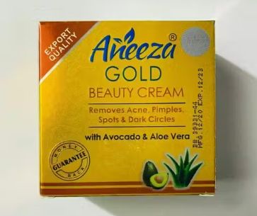 Aneeza Gold Beauty Cream with Avocado & Aloe Vera – Skin Whitening & Anti-Blemish Formula (30g)