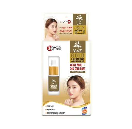 Yaz Gold Ampoules – Whitening & Brightening Skin Treatment Serum (10 x 2ml)