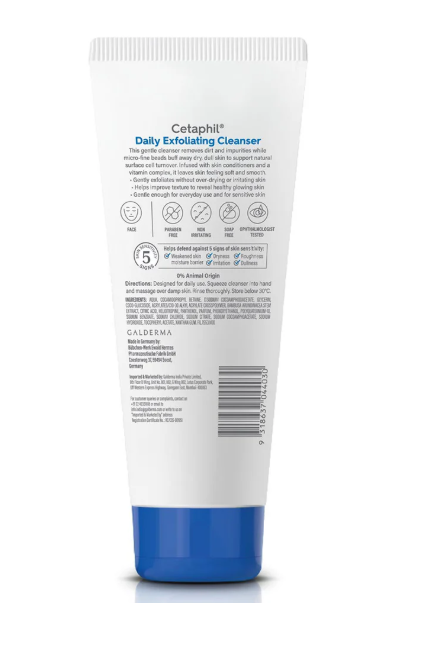 Cetaphil Daily Exfoliating Cleanser – Gentle Face Scrub for All Skin Types