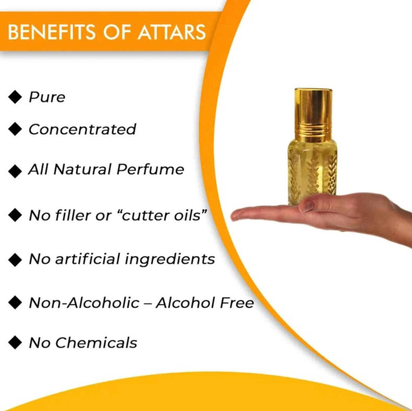 Al-Hiza HHH Attar - 6ml Roll On | Strong & Long Lasting Fragrance (Pack of 3)