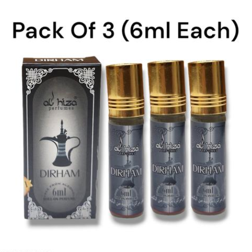 Al-Hiza Dirham Attar - 6ml Roll On | Fresh Oriental(Pack of 3)