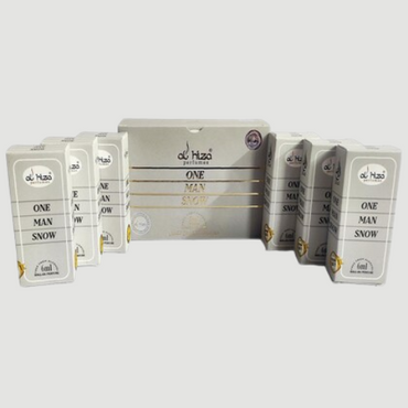 Al-Hiza One Man Snow Attar - 6ml Roll On | Concentrated Perfume Oil (Pack of 6)