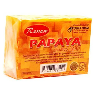 Renew Papaya Cubes Soap – Brightening & Nourishing Skin Whitening Cubes (135 g)