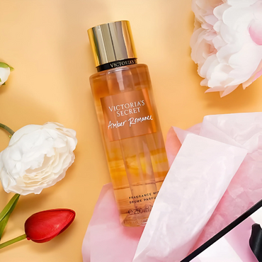 Victoria's Secret Amber Romance Body Mist for Women, Perfume with Notes of Sugar Kisses, Women’s Fragrance