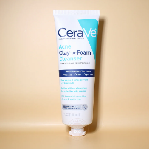 Acne Clay To Foam Cleanser – Deep Cleansing & Oil Control | Cerave