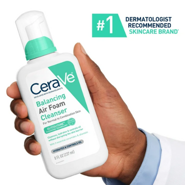 Balancing Air Foam Facial Cleanser – Lightweight Cleanse for Normal to Combination Skin |Cerave