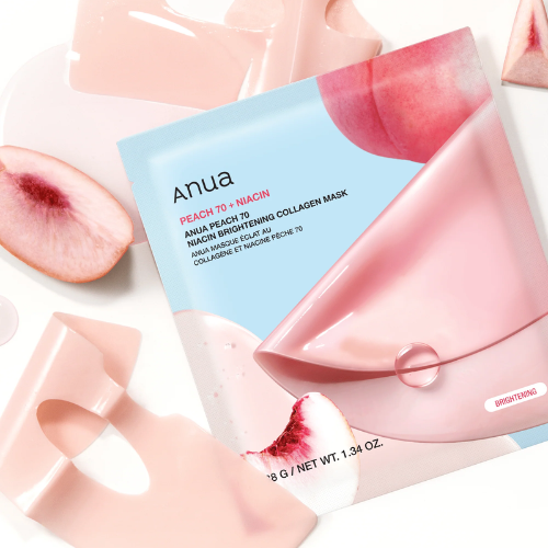 Anua Peach 70+ Niacin Brightening Collagen Mask (25ml) | Radiance & Hydration Sheet