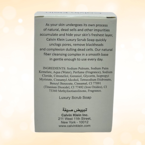 Calvin Klein Peach Luxury Scrub Soap – Whitening & Exfoliating Overnight Glow