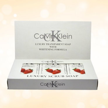 Calvin Klein Raspberry Luxury Scrub Soap with Whitening Formula – Deep Cleansing & Brightening