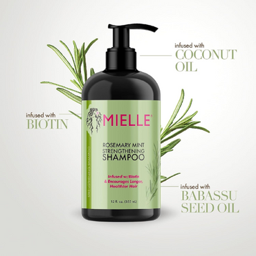 MIELLE Rosemary Mint Strengthening Shampoo Infused with Biotin Cleanser 355 ML