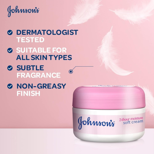 Johnson's 24 Hour Moisture Soft Cream(200 Ml)