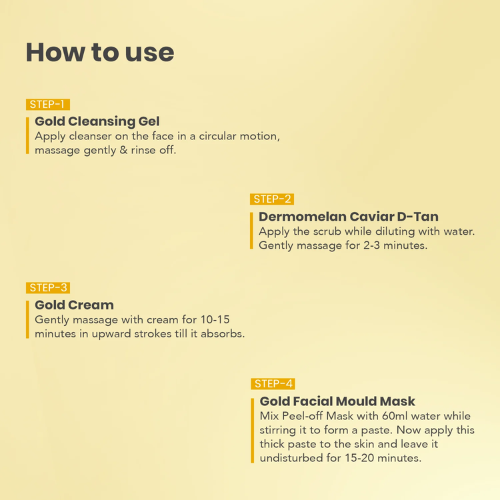 O3+Gold Infusion Facial Peel Of Facial Kit for Softening and Smoothening Skin (45g)