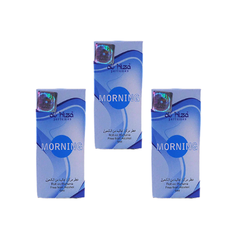 Al-Hiza Morning Attar - 6ml Roll On | Fresh & Long Lasting Fragrance(Pack of 3)