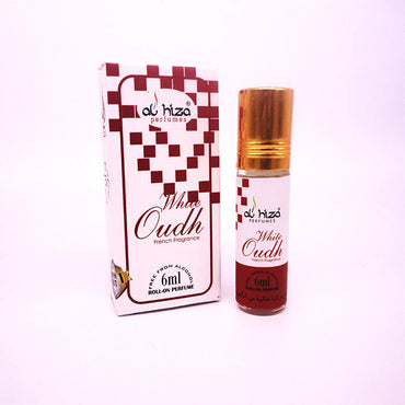 Al-Hiza White Oudh Attar – 6ml Roll-On | Concentrated Perfume Oil with Luxurious, Soft Oudh Aroma
