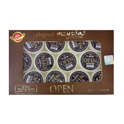 Myzia Open Perfumed Body Cream – 10g Each, Pack of 12 | Fresh, Inviting Fragrance with Deep Hydration