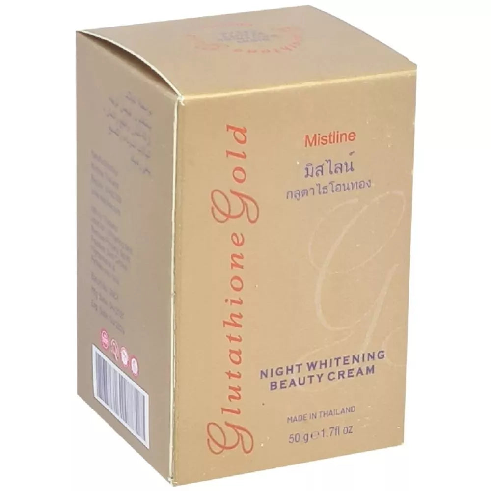 Mistine Glutathione Gold Night Whitening Beauty Cream (50g) | Skin Brightening & Anti-Aging