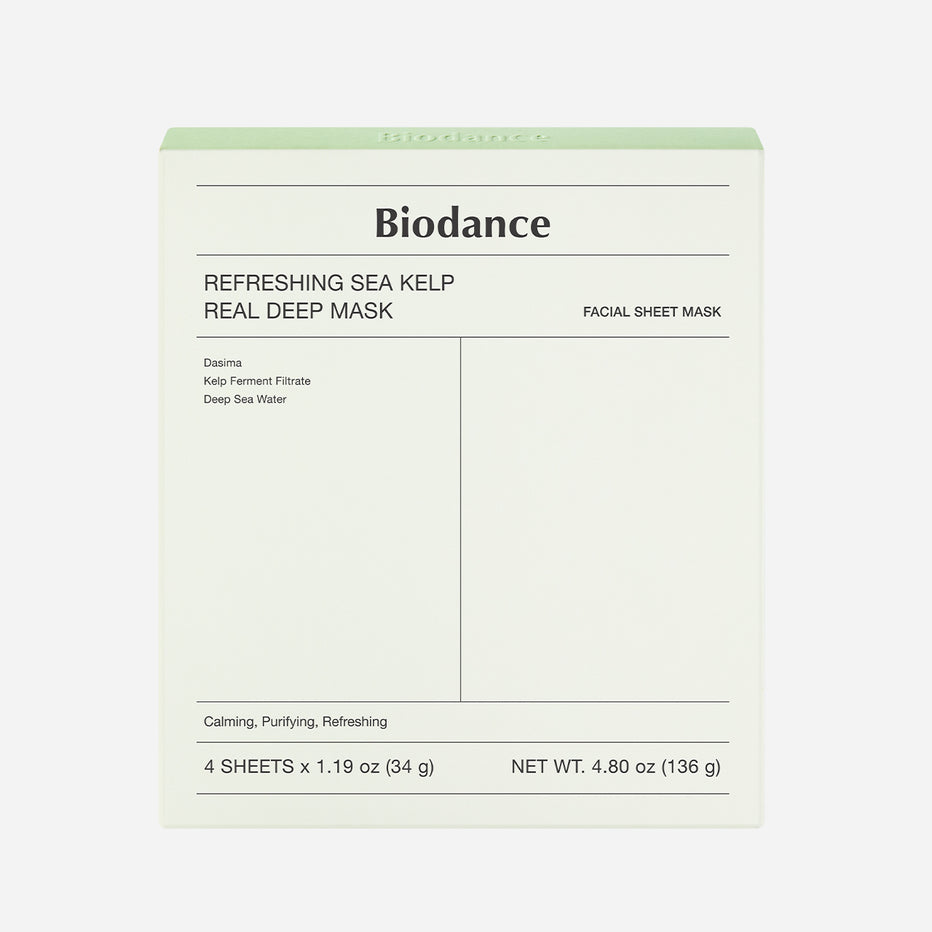 Biodance Refreshing Sea Kelp Real Deep Mask (4 Sheets) | Soothing Hydration Set