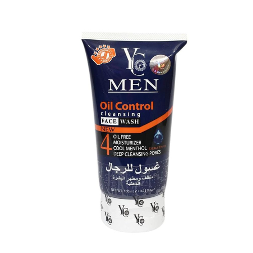 YC Men Oil Control Face Wash – For Oily Skin, Pore Cleansing & Gentle Exfoliation | 100 ml