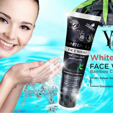 YC Whitening Face Wash with Bamboo Charcoal – For Oily Skin, Pore Cleansing & Gentle Exfoliation | 100 ml