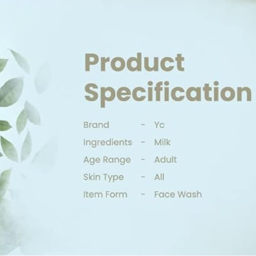 YC Face Wash with Milk Extract – Gentle Cleansing & Nourishment | 200 ml