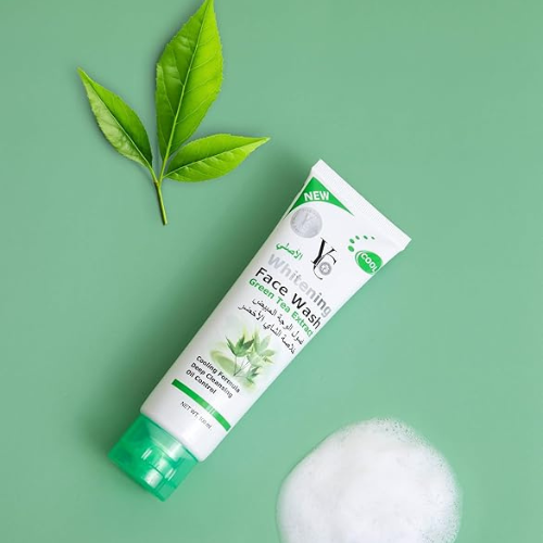YC Whitening Face Wash with Green Tea – For Oily Skin, Pore Cleansing & Gentle Exfoliation | 100 ml