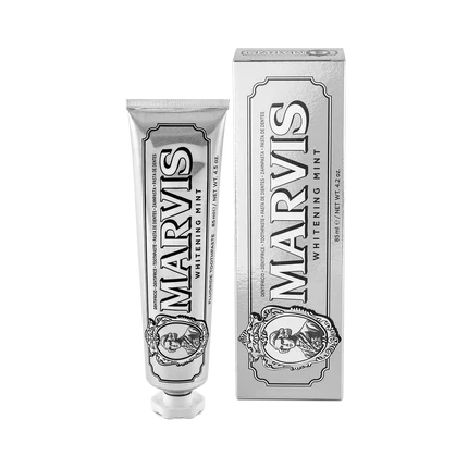 Marvis Whitening Toothpaste, Mint, 85ml, Promotes the Natural Whitening of the Teeth, Plaque Removal Toothpaste, Long-Lasting Freshness