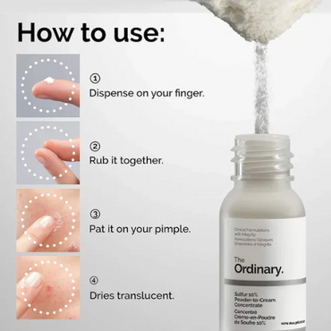 The Ordinary Sulfur 10% Powder-to-Cream Concentrate – Targeted Acne & Blemish Treatment