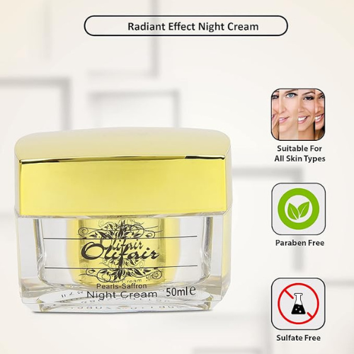 Olifair Pearl Saffron Night Cream – Brightening & Nourishing Skincare