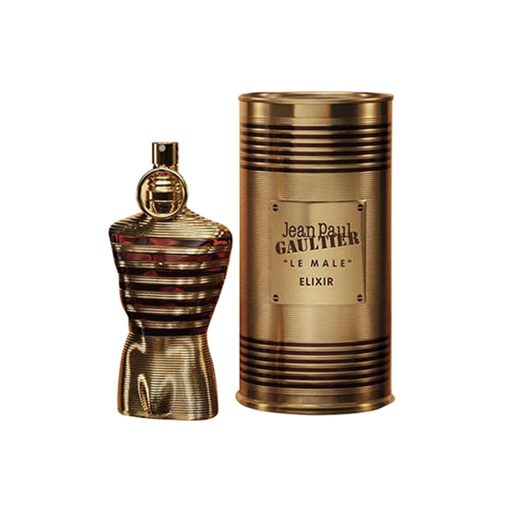Jean Paul Gaultier Le Male Elixir Parfum - 125ml | Intense Amber Fougere Fragrance for Men