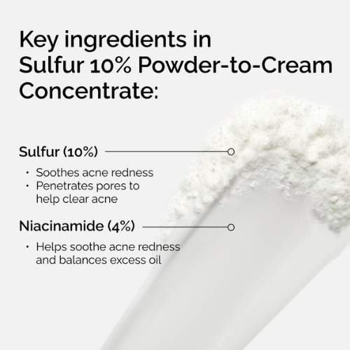The Ordinary Sulfur 10% Powder-to-Cream Concentrate – Targeted Acne & Blemish Treatment