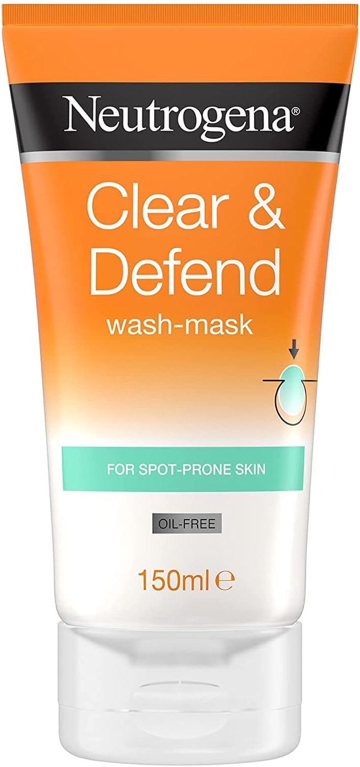 Neutrogena Clear & Defend Wash-Mask, For Spot-Prone Skin 150 ml
