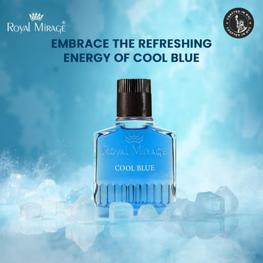 Royal Mirage Cool Blue Aftershave for Men | Refreshing Citrus & Floral Post-Shave Lotion | Long-Lasting Freshness | 100ml
