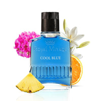 Royal Mirage Cool Blue Aftershave for Men | Refreshing Citrus & Floral Post-Shave Lotion | Long-Lasting Freshness | 100ml