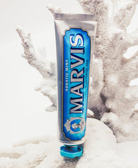 Marvis Aquatic Mint Toothpaste – 3.8 oz | Refreshing Sea-Inspired Mint, Fights Plaque & Freshens Breath