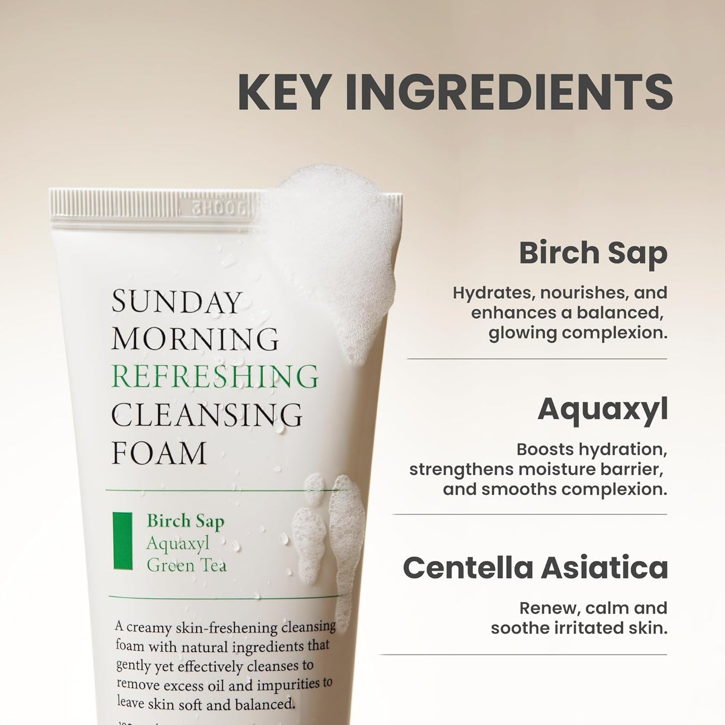 Axis-Y Sunday Morning Refreshing Cleansing Foam (120 ml)