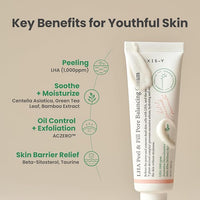 AXIS-Y LHA Peel & Fill Pore Balancing Cream | Blackhead Remover & Pore Minimizer for Face (50ml)