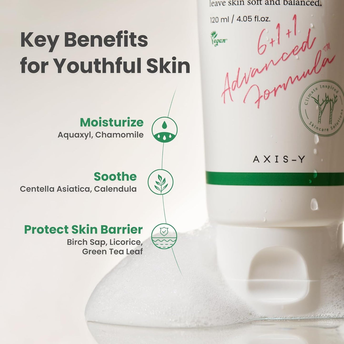 Axis-Y Sunday Morning Refreshing Cleansing Foam (120 ml)