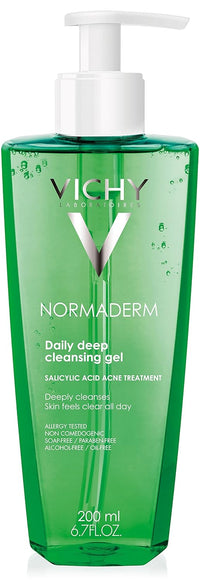Vichy Normaderm Deep Cleansing Gel, Acne Face Wash With Salicylic Acid (200 ml)