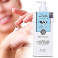 Scentio Milk Plus Organic Whitening Body Lotion with Co-Enzyme Q10 & Milk Protein – 400ml (Made in Thailand)