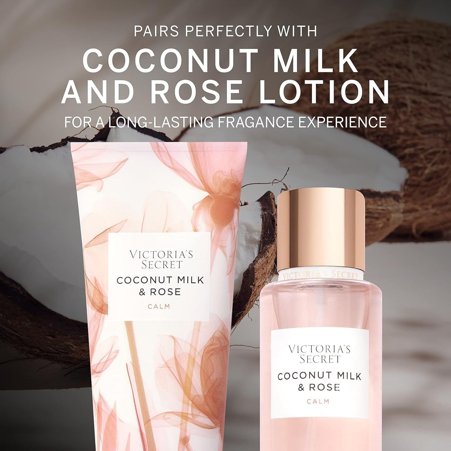 Victoria's Secret Coconut Milk and Rose Body Mist for Women, Feel Calm Women’s Fragrance, 250 ml