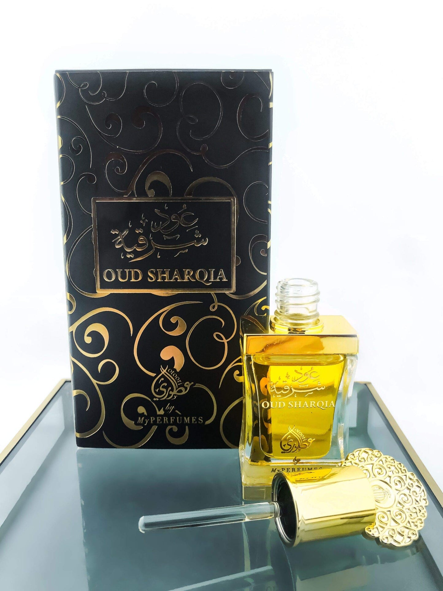 Oud Sharqia Perfume Oil – 12ml | Unisex Fragrance with Rose, Wood & Musk