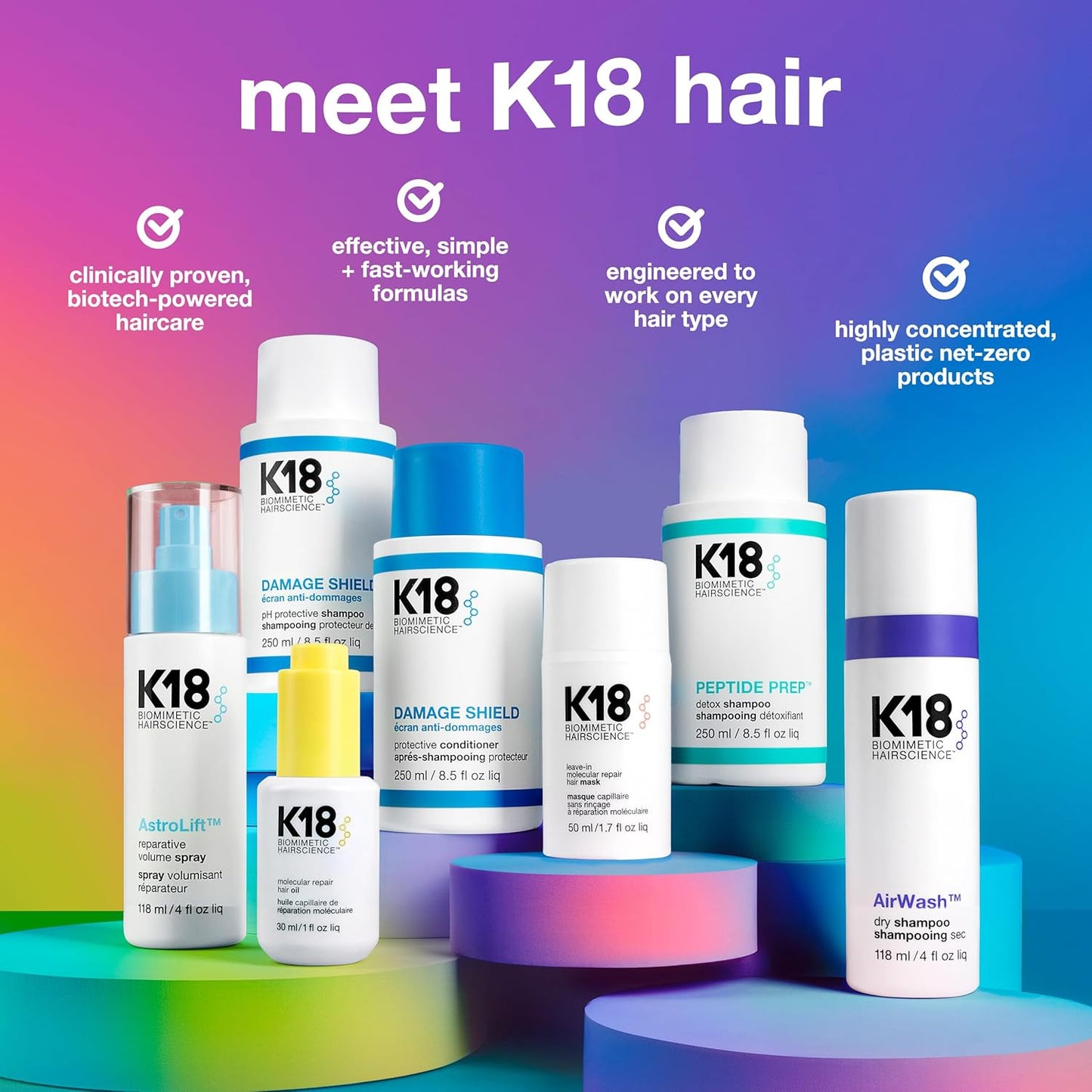 K18 AstroLift™ Reparative Volume Spray | 2-Day Hair Thickening & Damage Repair