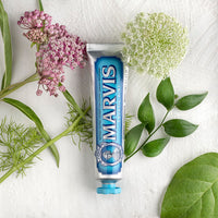 Marvis Aquatic Mint Toothpaste – 3.8 oz | Refreshing Sea-Inspired Mint, Fights Plaque & Freshens Breath