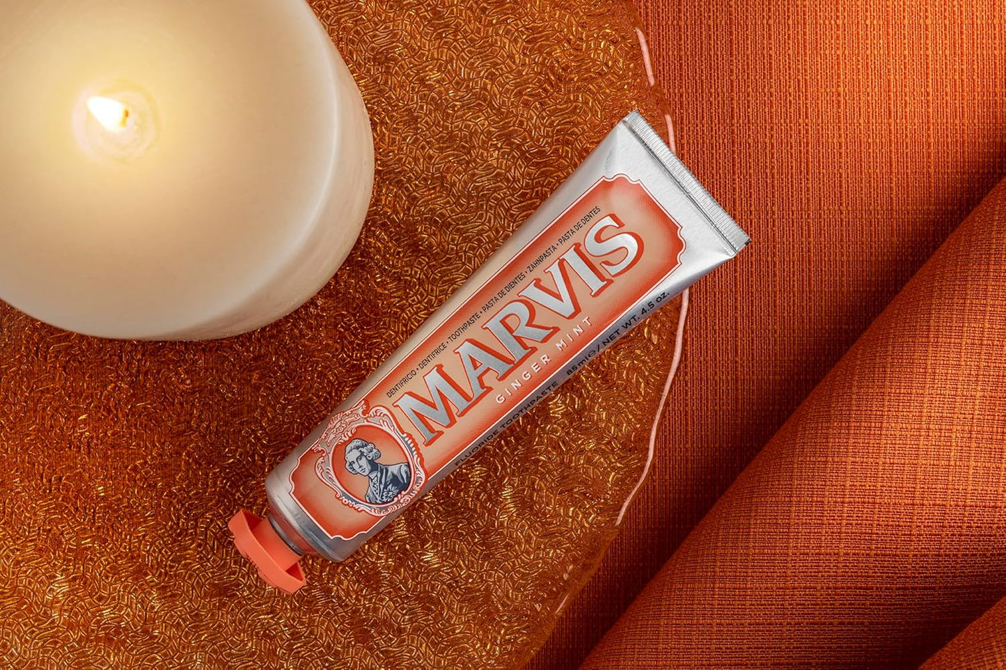 Marvis Ginger Mint Toothpaste – 75ml / 3.8 oz | Zesty Ginger & Cool Mint, Fights Plaque, Freshens Breath