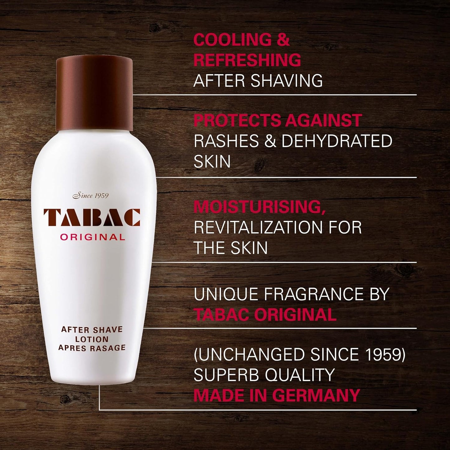 Tabac Original After Shave Lotion by Maurer & Wirtz – Classic Men’s Aftershave, 100ml